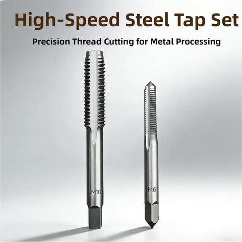 Get This Sweet Hss Hand Tap And Die Set For M6 To M10 Metal Threads With Smooth Flutes Perfect For Serious DIYers And Workshop Pros Needing Solid Screw Thread Repair Tools Today. M6 and M10 high-speed steel taps for metal thread cutting