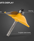Three Piece One Quarter Inch Shank Router Bit Set For Raised Panel Cabinet Doors And Window Frames Cemented Carbide Woodworking Bits
