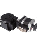 Compact Motorized Rotary Positioning Stage With Precision Electric Rotary Table For Optical Alignment in black metal