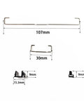 Premium Plate Mount Costar Stabilizer Kit Featuring Balanced Raised Wire Shafts For Sixty And Eighty Seven Mechanical Keyboards components with dimensions.