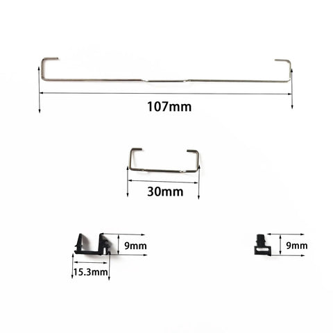 Premium Plate Mount Costar Stabilizer Kit Featuring Balanced Raised Wire Shafts For Sixty And Eighty Seven Mechanical Keyboards components with dimensions.