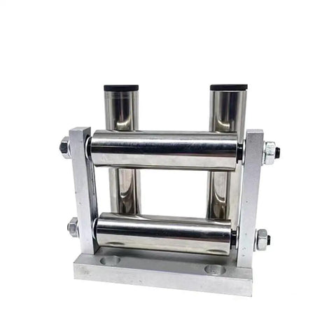 4 Roller Guide Wheel For Wire Rope And Cable Lead Aluminum Rope Roller Guide With Adjustable Range And Fixed Mount QP30 Model Heavy Duty Cable Guide For DIY Projects Rigging And Lead Cables, aluminum
