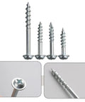 Self Tapping Pocket Hole Screws 100 Pack Zinc Coated Coarse Thread Fasteners for Strong Wood Joints Across DIY Woodworking Projects