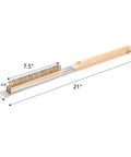 21 Inch Pizza Oven Brush With Scraper Copper Wire Cleaning Brush With Brass Bristles For Pizza Stone And BBQ Grill