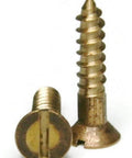10-13 Wood Screws Slotted Flat Head Silver Tone Silicon Bronze 1-1/2 Inch Long Partially Threaded With Smooth Shoulder Countersunk Undercut Head Built Tough Rust And Corrosion Resistant Heavy Duty Wood Fasteners Pack Of 25