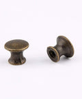 10 Pcs Vintage Bronze Drawer Pull Handles Zinc Alloy Mini Metal Knobs for Cabinets Doors Jewelry Boxes and Gift Cases Includes Three Size Screws
