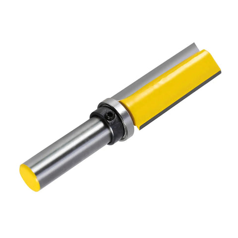 Top Bearing Flush Trim Router Bit For Woodworking Pro Grade Cut Industrial Grade Straight Flute Built Tough Heavy Duty Performance For Electric Routers And Engraving Machines, yellow carbide bit