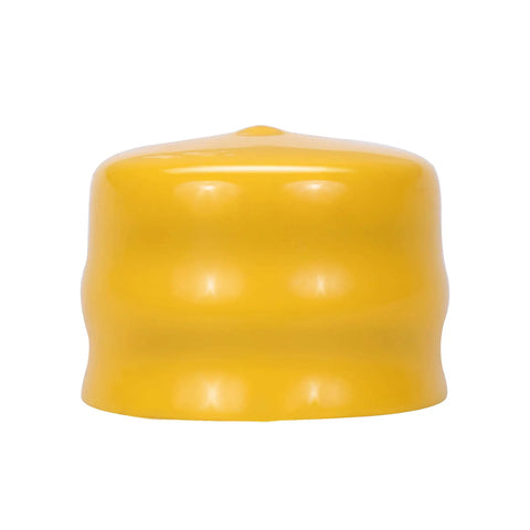 Yellow hub cap from 3/4 Inch By 1-3/8 Inch Flange Ball Bearings Kit For Lawn Mower Front Wheel With E Clips Washers And Hub Caps