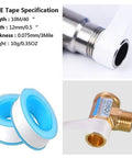 10 Pack PTFE Teflon Tape For Plumbing, Heavy Duty Thread Seal Tape For Leak Proof Water Pipes, Half Inch By 500 Inch, White