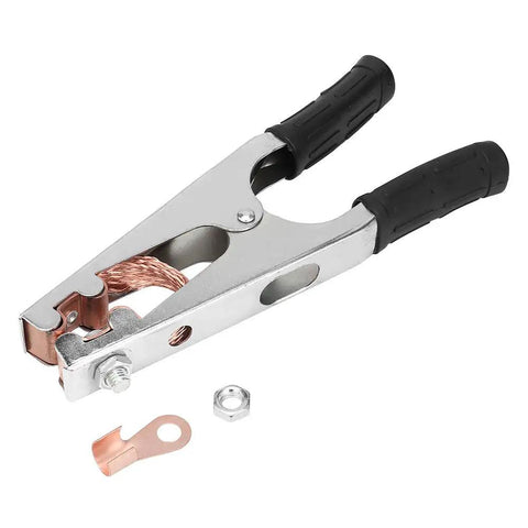 Solid Thonlai 800A Brass Welding Ground Clamp Sturdy Earth Cable Grip Clip showing brass jaws, copper wire, and connectors.
