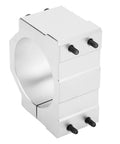 Built Different Aluminum Cnc Motor Clamping Bracket For 80 Millimeter Spindle Mount Base Plate with four mounting screws.