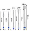 Top-notch 6 Piece Alloy Steel Roll Pin Punch Set With Flat Chisel And Cone Punch Tools Perfect For Watch Repair Machinery Maintenance and Industrial Workshop Jobs Featuring Multiple Sizes For Total Toughness, 6-piece alloy steel punch set shown with 5mm to 22mm tools