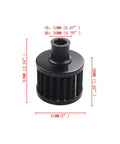 2 Pcs 12Mm Air Filter Kit With Main Jets Breather And Cold Air Intake Turbo Vent Cleaner For 212Cc GX160 GX200 Engines