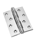 Rotating Concealed Door Hinges 2 Pack Stainless Steel Spring Butt Hinge Set close-up with multiple screw holes, wear resistant and durable
