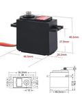 Sick Performance Dope Digital Brushless Servo With Flat Out 8kg Torque Speed For Rc Cars Trucks Offroad Helicopters And Boats Lightweight Carbon Fiber Build, 40.5 x 20.2 x 38mm dimensions.