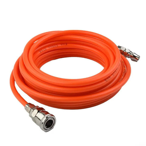 Heavy Duty Air Compressor Hose 5X8mm With Quick Coupler 10M Red PE Tube For Pneumatic Tools coiled with couplers
