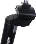 Close-up of Extra Long 440mm Aluminum Bike Seat Post Replacement for BMX MTB and E-Bikes, 6061 alloy, black anodized finish