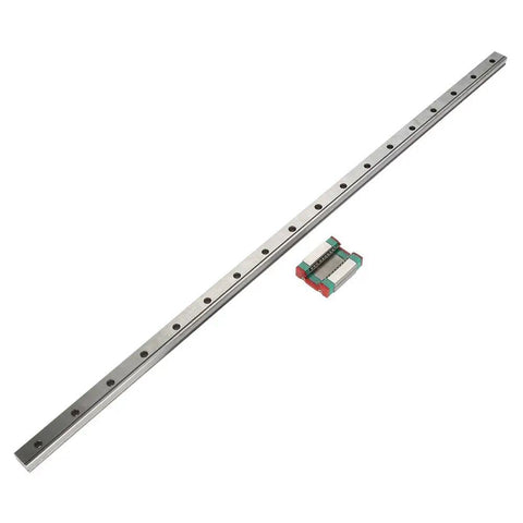 Compact 12mm Wide Linear Rail Guide With Four Point Contact Block Precision Linear Motion System With Lubrication For Auto And Measuring Equipment 450mm Length