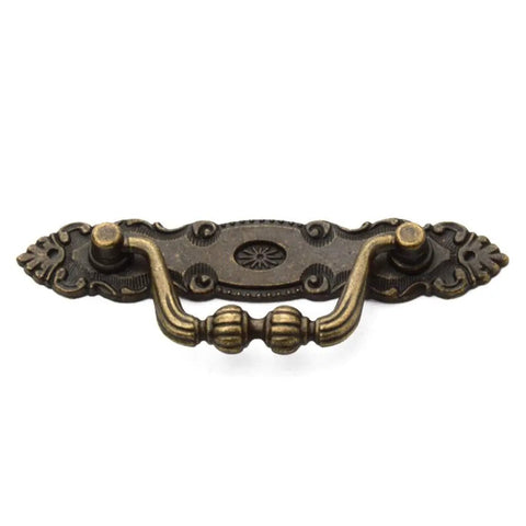 Antique Bronze Cabinet Handle Set For Drawers And Doors Vintage Zinc Alloy Pull Knob Matte Finish