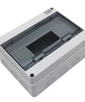 Heavy Duty Abs Distribution Box For Circuit Breaker 12 Way, grey enclosure 250x195x110mm, durable wiring housing.