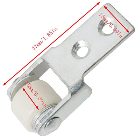 Nylon Directional Guide Wheel Two Pack For Sliding Doors And Furniture Cabinets, with iron shell and PP wheel, side view
