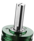 Close-up of High Precision Hall Effect Angle Sensor With 0.088 Degree Resolution, 360 Degree Rotation, green metal build