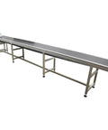 Heavy Duty Workhorse PVC Conveyor System With Wear Resistant Belt And Middle Support Roller 177 By 15.7 Inch Adjustable Speed From 13 To 65 Feet Per Minute Rubber Leg Stand 110V Great For Coding Marking And Packaging, side view