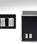 Premium Automatic Watch Winder Box For Mechanical Timepieces control panel with switch settings in sleek design.