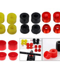 Pivot Tube Bushings Replacement Kit For Skateboards And Longboards Four Piece PU Gasket Kit with tapered cushions in various colors