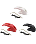 Front Hook Storage Mount For Electric Scooters And Skateboards Compatible With M365 Pro Ninebot Max G30 Durable Red Hanger Holder in red, white, and black with screws and hex key.