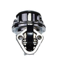 Front view of Beefed-Up Inline Mechanical Fuel Pump For Chevy And GMC Small Block 262-400, Chrome Finish, with gaskets