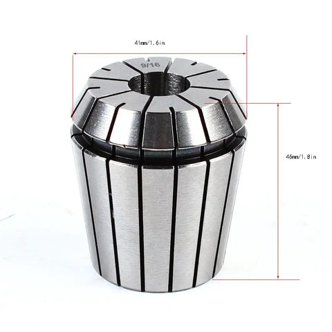 Super Duper 29Pcs ER40 Industrial Precision Spring Collet Set For CNC Milling Lathe Tool showing a single collet size 9/16 in steel.