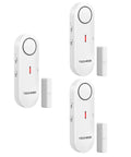 2-In-1 Alarm And Chime Door Sensor With Easy Install, Three-Stage Volume Control, Quick Alarm For Doors And Gates, Ideal For Pool Safety, Kids, Pets And Home Security, 3-Pack white sensors with magnetic contacts