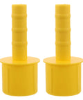 Two Pack Stretch Wrap Film Handle Tools For Fast Pallet Wrapping yellow plastic handles front view