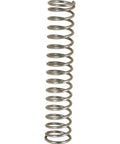 Front view of nickel-plated steel compression spring, 0.051 in wire, 9/16 in OD, 3 in free length; two-pack.