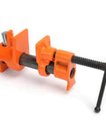 Heavy Duty 52 Pipe Clamp For One Half Inch Black Or Galvanized Pipe, Cast Iron Frame With Large One And A Half Inch Clamping Faces
