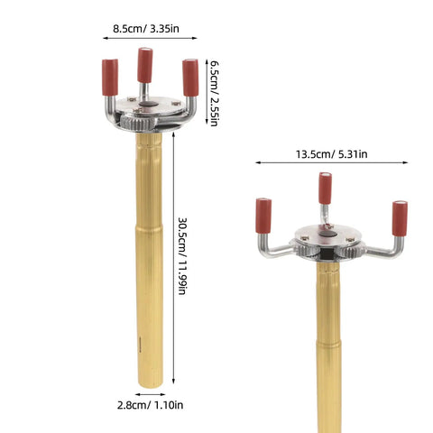 Skip The Ladder Drama With This Sturdy Aluminum Alloy Smoke Detector Remover Tool, 30.5cm long with claw grip for easy disassembly.