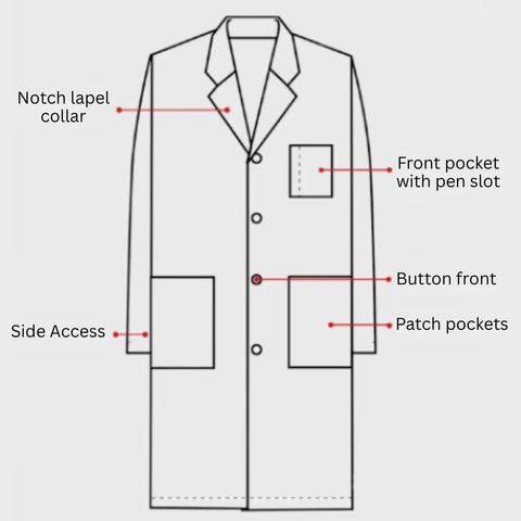 Top Shelf White Medical Lab Coat Featuring Roomy Side Pockets And Tailored Womens Cut Unisex Doctor Uniform For Nurses Dentists And Clinicians Built For The Daily Grind