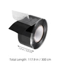 DIY Friendly Self Fusing Silicone Tape Waterproof And Heat Resistant Patch Tape 5cm Wide in roll with measurement label