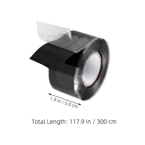 DIY Friendly Self Fusing Silicone Tape Waterproof And Heat Resistant Patch Tape 5cm Wide in roll with measurement label