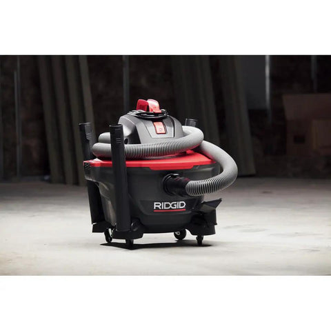 6 Gallon Wet Dry Shop Vacuum With Casters 4.25 Peak HP Motor in garage