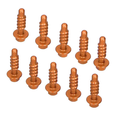 KTM 10 Pack Anodized Aluminum Self Tapping Screws Direct Replacement For KTM 125 150 200 250 EXC XC SXF EXCF XCF 1997 2020 Orange Finish