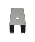 Front view of aluminum track from Commercial Grade Pocket Door Hardware Kit With Top Hung Nylon Wheel For Pocket And Sliding Doors