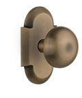 Old School Cottage Door Hardware Duo Solid Forged Brass Cottage Plate With New York Door Knob Lead Crystal Knobs Passage Set