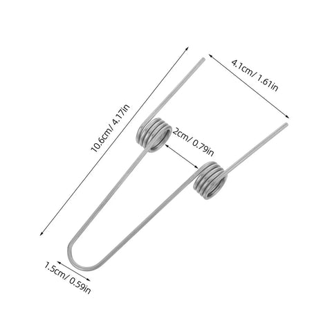 Upgrade Your Trash Can With This Heavy Duty Stainless Steel Dual Torsion Spring Kit For Smooth Automatic Lid Closure And Easy DIY Household Bin Repair With High Elasticity 4 Coil Design, 10.6cm spring