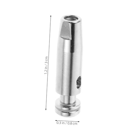 Durable Stainless Steel Fencing Practice Tip Replacement Head For Foil And Epee Training shown with dimensions