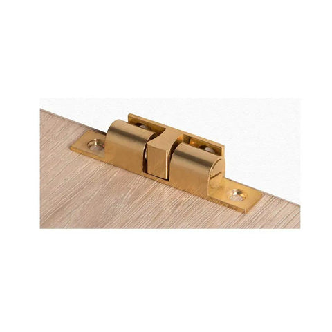 Solid Brass Cabinet Door Catch Set Of 4 Ball Tension Latches For Cabinets And Closets Rustproof Durable Hardware With Stainless Steel Screws 70mm Length HBC200 P4 Built Tough And Last Longer on wooden surface