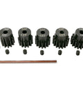 Hardened Pinion Gear Set For RC Cars 32P 0.8M Pitch With One Eighth Inch Hole And Hex Key 12T 13T 14T 15T 16T
