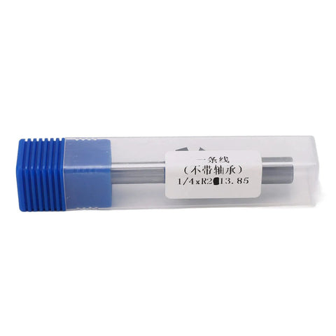 High Hardness Tungsten Steel Router Bit 1/4 Shank Pro Woodworking Tool for MDF And Hardwood Cutting in clear protective case.