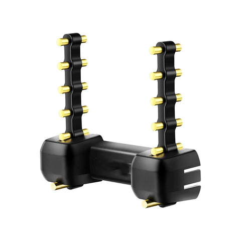 High Gain 5.8GHz Yagi Antenna Range Extender for Drones, black and gold, two antenna design, easy plug-in amplifier